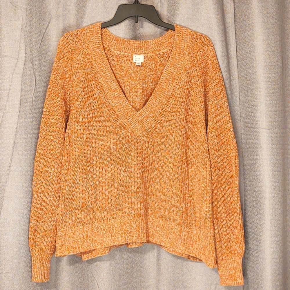 A New Day Chunky Knit V-Neck Sweater Sz XXL